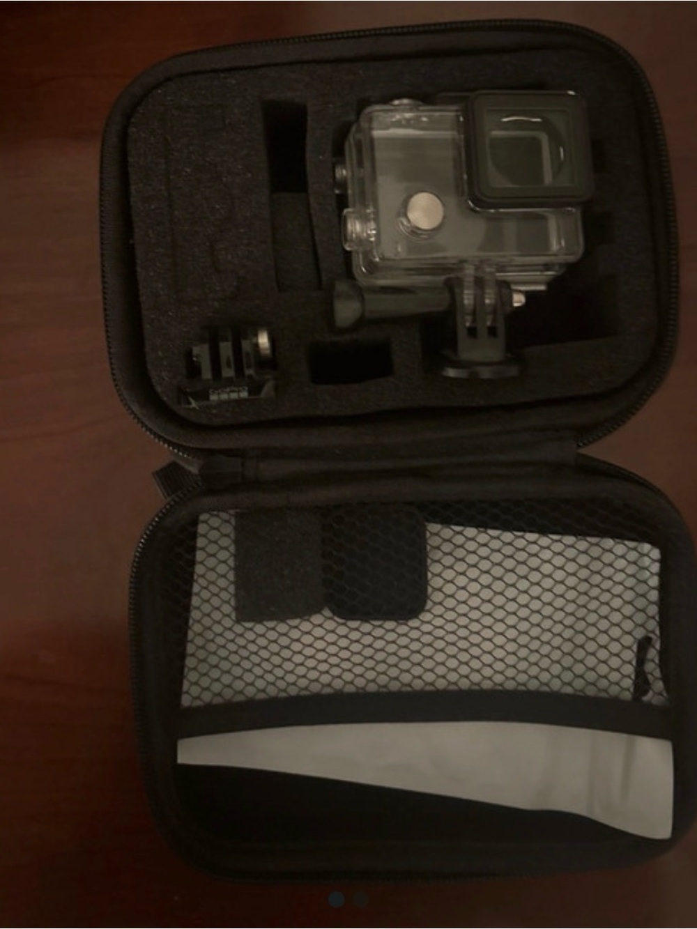 Black Action Camera Accessory Case with Foam Insert